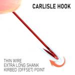 Dr.Fish Extra Long Red Hooks for Freshwater Fishing