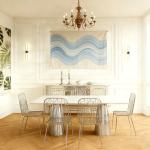 Tapestry Hanging Telescopic Rod 17-64 inch for Lightweight Aesthetic Tapestries Room Deco Scalable Wall Hanging Bar Banner Hanger Pole (White/Silver)