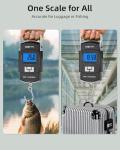 MEIYA Fish Scale 110lb/50kg Digital Fishing Scale with Backlit LCD, Portable Handle, Stainless Steel Hook & 2 AAA Batteries – Reliable Fishing Gear & Great Fishing Gifts for Men
