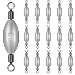 15pcs Inline Trolling Weights for Fishing