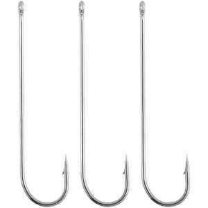 Dr.Fish 100 Extra Long Hooks for Fishing Size 2