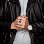 Tungsten Fishing Line Inlay Wedding Band 8mm