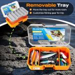 PLUSINNO Fishing Tackle Box with Complete Gear