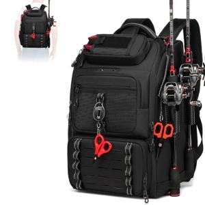 40L Fishing Tackle Backpack with Rod Holders