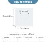 UAREP No-Drill Waterproof Shower Rod Holders