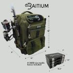 Baitium Fishing Backpack with Cooler and Rod Holders