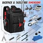 40L Fishing Tackle Backpack with Rod Holders