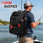 40L Fishing Tackle Backpack with Rod Holders