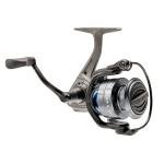 Lew’s American Hero Spinning Fishing Reel, Size 300 Reel, 4+1 Bearings, 6.2:1 Gear Ratio, Graphite Frame, Speed Gears, Speed Lube, Gray/Black/Blue