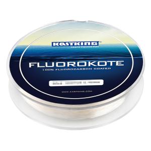 KastKing FluoroKote Fishing Line 100 Percent Pure Fluorocarbon Coated 15LB 300Yds 274M Premium Spool Clear