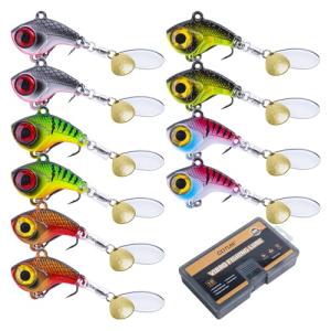 Goture VIB Tail Spinners Fishing Lure Set 10 Pcs