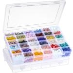 2 Pack Clear Plastic Tackle Organizer Boxes