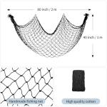 Large Black Decorative Fishing Net - 2 Pack