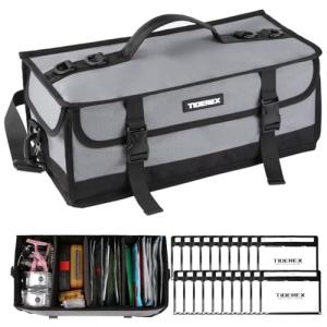 TideRex Large Fishing Tackle Bag for Soft Baits
