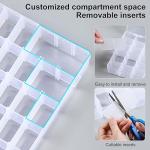 2 Pack Clear Plastic Tackle Organizer Boxes