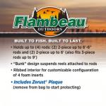 Flambeau Outdoors 4455BB Rod Bunk Box, Portable Fishing Rod Storage, Black