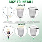 Dovesun Foldable Fishing Landing Net Replacement Black