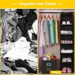 Adjustable Heavy-Duty Closet Rod for Hanging Clothes