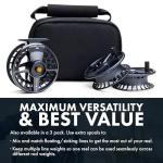 LAMSON | Remix S-Series Size -7+ Fly Fishing Reel | All-Water | Large Arbor, CNC Machined Frame + Pressure Cast Spool, Durable | Daybreak | 6wt 7wt 8wt Size