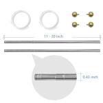 Tapestry Hanging Telescopic Rod 11-20 inch for Lightweight Aesthetic Tapestries Room Deco Scalable Wall Hanging Bar Banner Hanger Pole 2 Pack