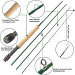 Aventik Fly Fishing Riverbend Series Lightweight Fly Fishing Rod and Reel Combo with Fly Box Case，Fishing Flies,Carrying Case and Accessories Medium Fast Action (6'1'' LW0/1 Kit)