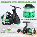 Sougayilang Ice Fishing Kit,Fishing Rod Combo and Sensitive Ice Spinning Reel for Perch，Walleye，Trout, Bass, Panfish Bluegill Crappie, 26'' Medium