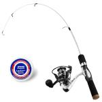 WIDDEN Ice Fishing Rod and Reel Combo, 27" Medium Light Spinning Ice Fishing Pole, Ice Fishing Gear with Fishing Line Fishing Lures for Saltwater Freshwater Trout Bass Walleye