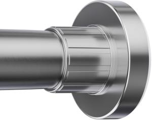 Ausemku Shower Curtain Rod 32-80 Inch Adjustable - 1 Inch Diameter Heavy Duty No drill Spring Tension Shower Rod, Non-Slip Rustproof Telescopic Rod for Bathroom, Nickel