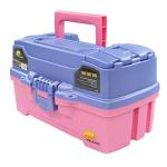 Plano 2-Tray Tackle Box with Dual Top Access, Periwinkle/Pink, One Size (620292)