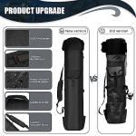 Wowelife Fishing Rod Carrier Bag, Fishing Reel Organizer Pole Storage Bag Upgraded for Fishing and Traveling, A Fishing Gift for Men, Father and Friends(Black)