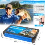 PLUSINNO Fishing Lures Tackle Box Gifts for Men, Bass, Trout Fishing Gear for Saltwater & Freshwater Including Topwater Lures, Hooks, Spinnerbaits