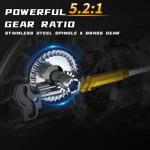 Accuretta Saltwater Spinning Reel,13+1BB Ultra Smooth Saltwater Fishing Reels,Powerful Carbon Drag,CNC Aluminum Spool & Handle