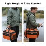 MYDAYS OUTDOOR Fishing Tackle Bags,Fishing Bags for Saltwater or Freshwater Fishing,Tackle Box Bag with Padded Shoulder Strap(Not Included Tackle Box Trays)