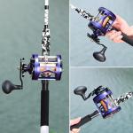 Sougayilang Conventional Fishing Reel,Smooth Powerful Inshore Surf Trolling Reel, Baitcasting Reel for Catfish, Musky, Bass, Pike