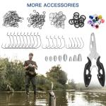 WITOROR Fishing Lures, 144Pcs Tackle Box Included Crankbaits, Spoon, Hooks, Jigs, Weights and More Other Accessories, Fishing Bait Lure Gear Teasers Kit Gifts for Men Bass Freshwater