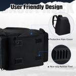 Piscifun Fishing Tackle Backpack with Rod Holders & 4 Tackle Boxes, Outdoor Fishing Bag with Waterproof Rain Cover Black