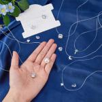 SUPERFINDINGS 9 Style Transparent Fishing Line Choker Necklaces Fashion Invisible Pendant Necklace Single Cross Star Cubic Zircon Pendant Choker Necklace Cute Jewelry for Commuting Party Travel