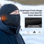 KastKing Winter Mountain Mist Balaclava Face Mask for Men & Women-Ideal Cold Weather Gear for Ice Fishing,Snowmobiling,Skiing Black