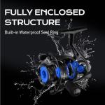 Handing M1 Pro Spinning Fishing Reel Fully Enclosed Structure Fishing Spinning Reel for Saltwater or Freshwater Fishing Reels 33 Lbs Max Drag Spinning Fishing Reel 9+1 Stainless BB Size 5000