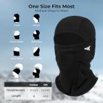 KastKing Winter Mountain Mist Balaclava Face Mask for Men & Women-Ideal Cold Weather Gear for Ice Fishing,Snowmobiling,Skiing Black