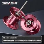 SEASIR DCast Baitcaster Reel, Digital Control Fishing Reel, Ultralight Baitcasting Reel, BFS, Freshwater Saltwater, 6.7oz, Max Drag 18.5LB, 7.3:1, 7+1 BB, Carbon Fiber Washer, Grey & Red
