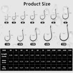 FishTrip Octopus Baitholder Fishing Hooks, 50/100pcs Sharp Barbed High Carbon Steel Offset Circle Hooks for Freshwater Saltwater