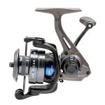 Lew’s American Hero Spinning Fishing Reel, Size 300 Reel, 4+1 Bearings, 6.2:1 Gear Ratio, Graphite Frame, Speed Lube, Gray/Black/Blue (Clam Packaging)