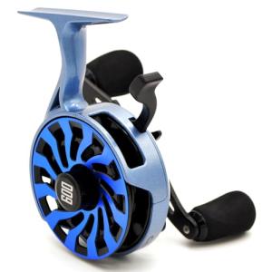 CAMEKOON Snow Storm 600 Inline Ice Fishing Reel, High Line Capacity, 8 Button Magnetic Drop Speed Control System, 3.0:1 Gear Ratio, 6.2 OZ Lightweight Graphite Frame with CNC-Machined Aluminum Spool