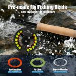 MASTER LOGIC Fly Fishing Reel 5/6wt - Aluminum Alloy Fly Reel with Pre-Loaded Yellow Line Combo, Durable Lightweight Design for Freshwater/Saltwater(Matte Gray)