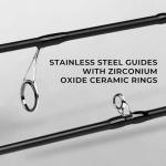 KastKing Crixus Fishing Rods, Spinning Rod 6ft 6in-Medium Light - M Fast-2pcs