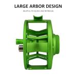 Aventik FLK Fly Fishing Reel Aluminum Trout 3/5, 5/7, 7/9wt Large Arbor Freshwater Fly Reel with Line (Green 3/5)