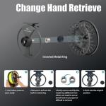 MASTER LOGIC Fly Fishing Reel 5/6wt - Aluminum Alloy Fly Reel with Pre-Loaded Yellow Line Combo, Durable Lightweight Design for Freshwater/Saltwater(Matte Gray)