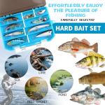 9PCS Full-Swim Layer Hard Fishing Lures Kit with Tackle Box | Bass Trout Fishing Lures Set Including Minnows, VIBs, Spinnerbaits | Freshwater & Saltwater Fishing Gear | Ideal 2026 Gift for Anglers