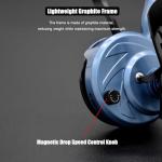 CAMEKOON Snow Storm 600 Inline Ice Fishing Reel, High Line Capacity, 8 Button Magnetic Drop Speed Control System, 3.0:1 Gear Ratio, 6.2 OZ Lightweight Graphite Frame with CNC-Machined Aluminum Spool